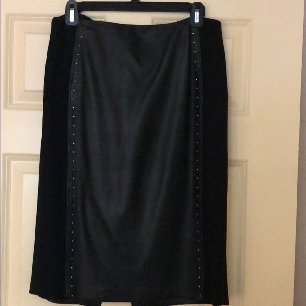 Black leather look with studs